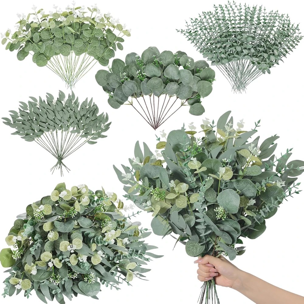 Eucalyptus Preserved - 20 قطعة أوراق الأوكالبتوس ينبع نبات