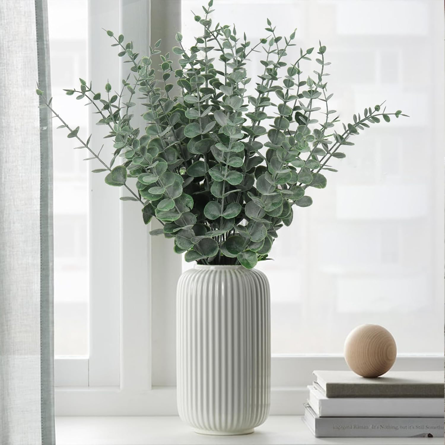 Eucalyptus Preserved - 10/20 قطعة نباتات اصطناعية أوراق الأوكالبتوس