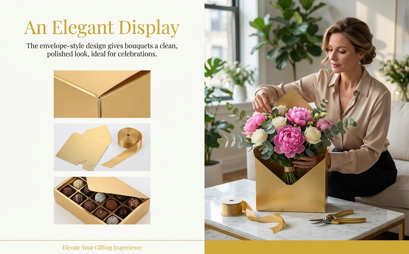 Florist Supply Paper - قطعتان من صناديق الورق المغلفة لتغليف