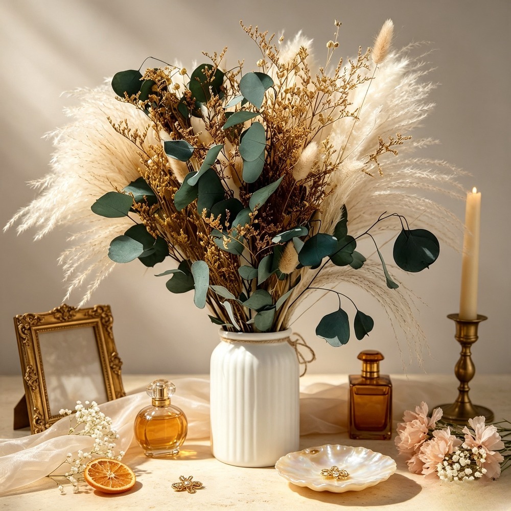 باقة عشب البامباس المجفف الطبي - مراجعة Eucalyptus Preserved وسعره