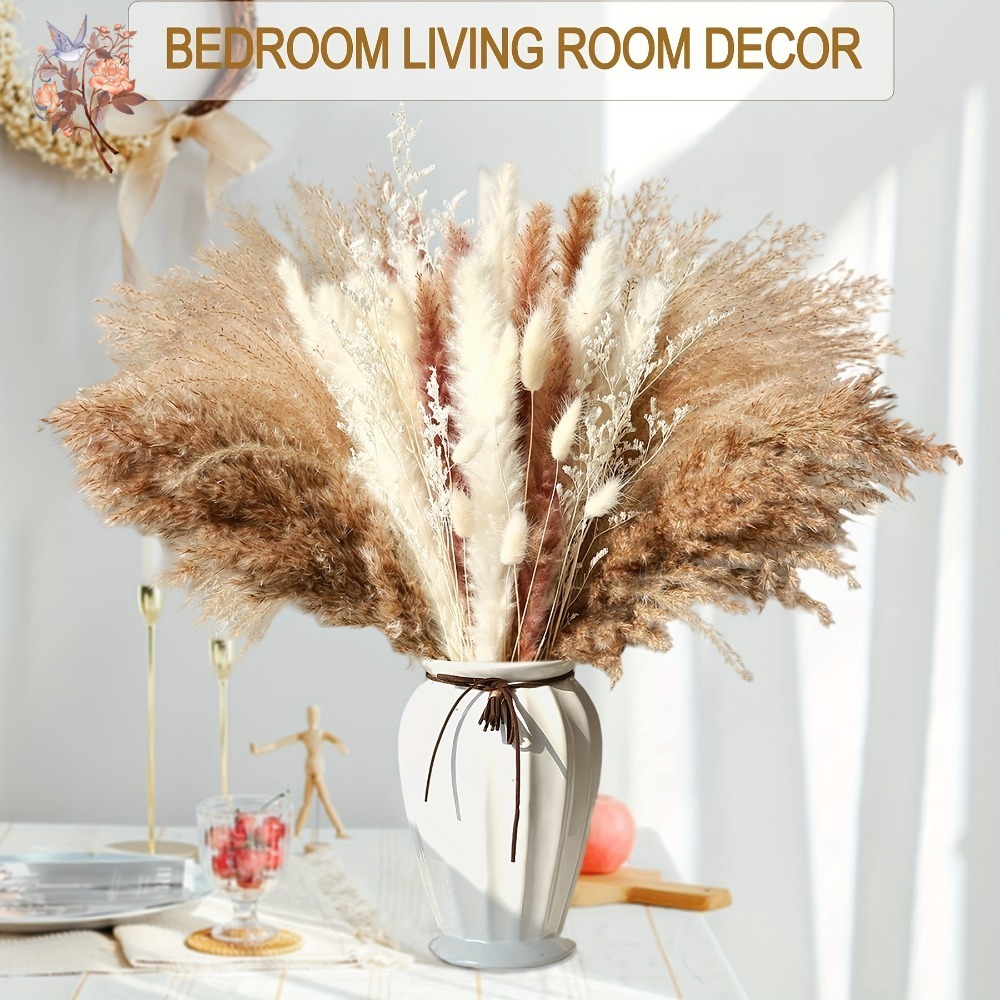 باقة زهور بامباس طبيعية مجففة، - مراجعة Dried Flower Bunch وسعره